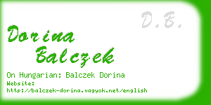 dorina balczek business card